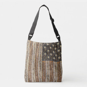 Sac Ajustable Drapeau vintage Patriotique USA sur mur de pierre