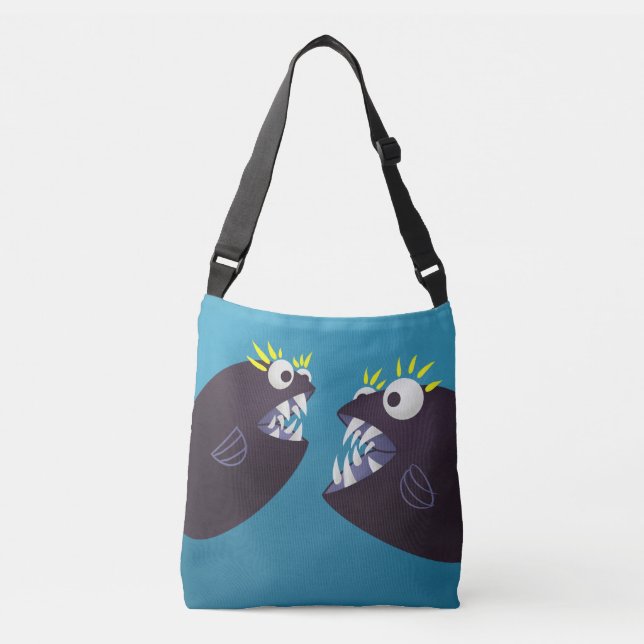 Sac Ajustable Drôle design de poisson avec une illustration biza (Devant)