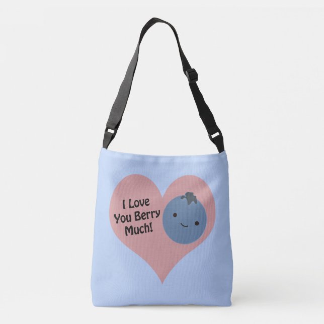Sac Ajustable Drôle Je T'Aime Berry Beaucoup mignon Kawaii Blueb (Dos)