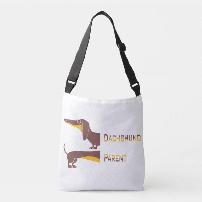 Sac Ajustable Drôle mignon dachshund pour parent chien long (Devant)