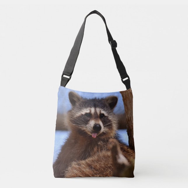 Sac Ajustable Drôle Raccoon Sticking It's Tongue Out (Devant)