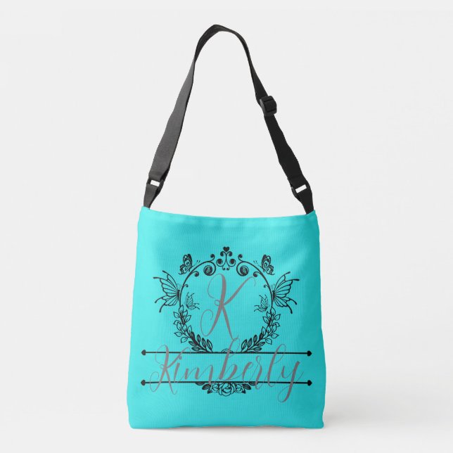 Sac Ajustable "Easy Does It Turquoise" Monogramme Personnalisabl (Dos)