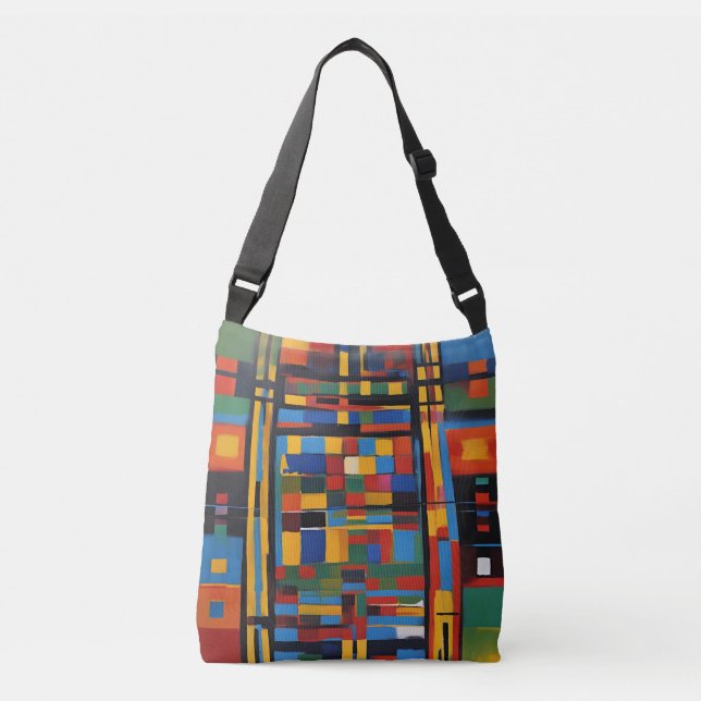 Sac Ajustable Echos of Africa : Abstrait Essence Crossbody Bag (Devant)