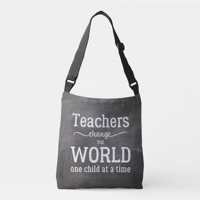 Sac Ajustable Écriture blanche de l'enseignant inspirant citatio (Devant)