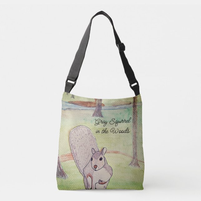 Sac Ajustable Écureuil gris dans les bois (Devant)