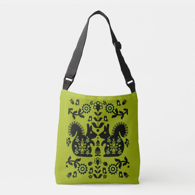Sac Ajustable Écureuil Nordic Scandinave Folk Art (Devant)