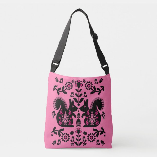 Sac Ajustable Écureuil Nordic Scandinave Folk Art (Devant)