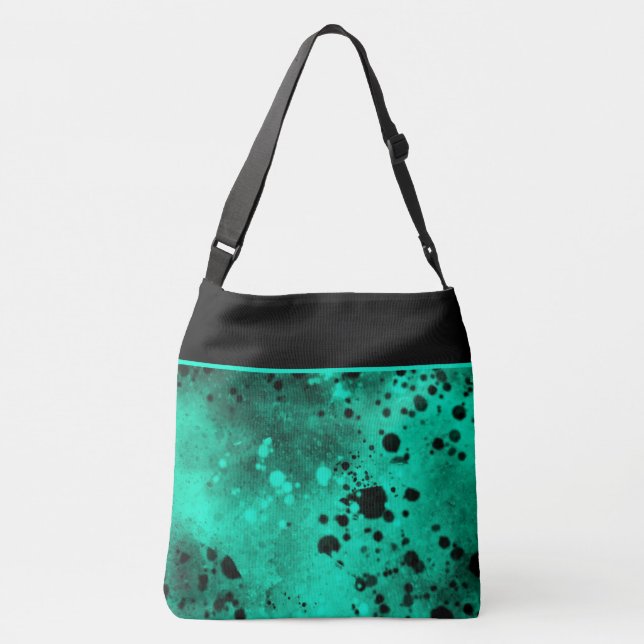 Sac Ajustable Effet de peinture rétro vert et noir (Dos)