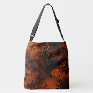 Sac Ajustable Effet d'hachure de peinture orange et noir