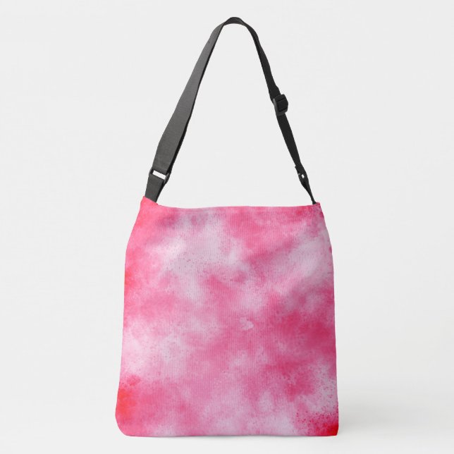 Sac Ajustable Effet nuage tempête élégant rose et blanc (Dos)