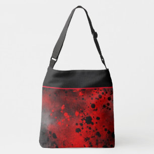Sac Ajustable Effet Retro Paint Splatter rouge et noir