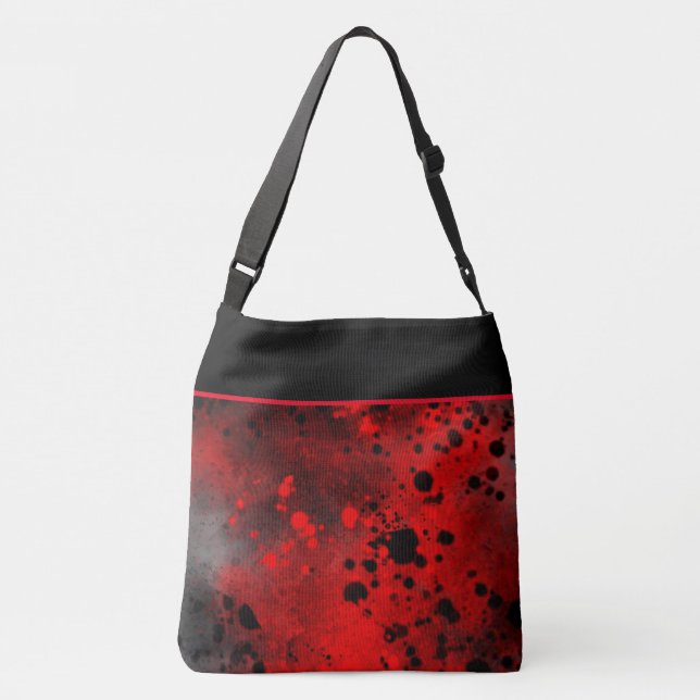 Sac Ajustable Effet Retro Paint Splatter rouge et noir (Dos)