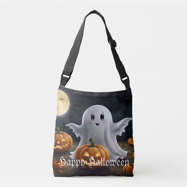 Sac Ajustable Éffrayant délice : Ghoost Halloween Fun Fourre-tou (Devant)