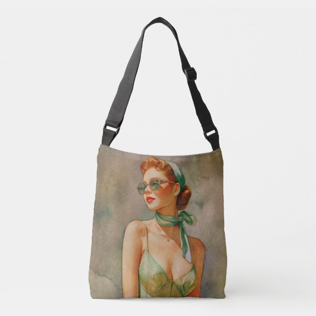 Sac Ajustable Élégance Rétro : Chic de plage  (Devant)