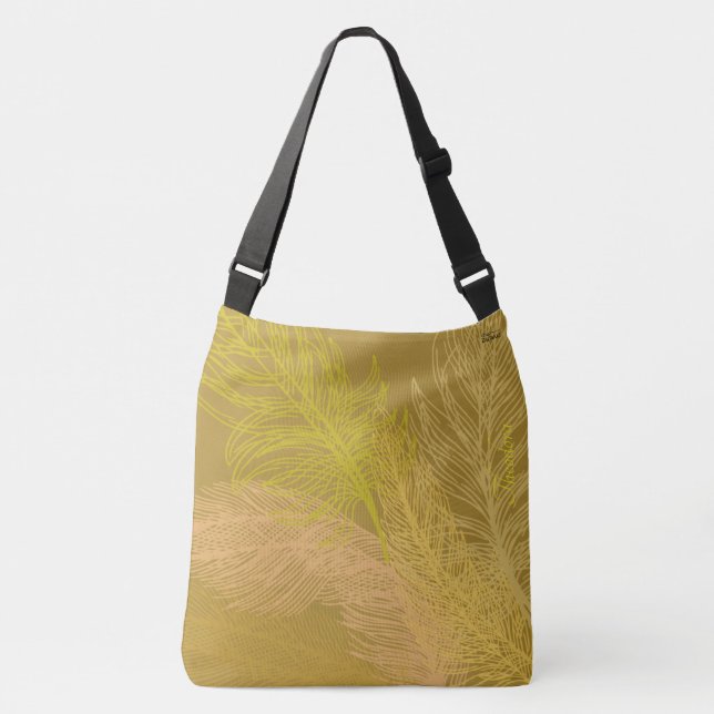 Sac Ajustable Élégant Arrière - plan de feuille d'or (Devant)