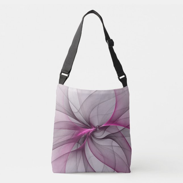 Sac Ajustable Élégant Chaos Moderne Art Fractal Abstrait Rose (Devant)