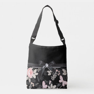 Sac Ajustable Elégant chic aquarelle rose floral