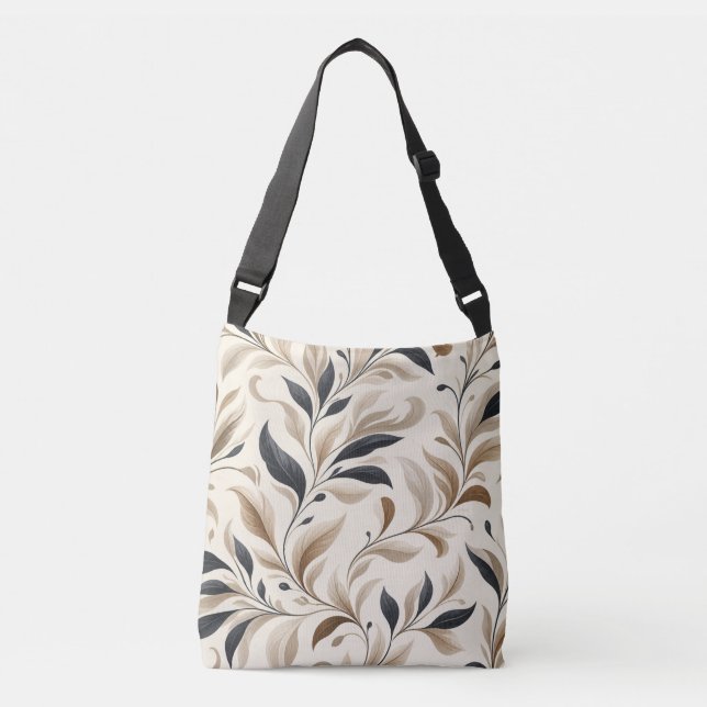 Sac Ajustable Élégant Décor Maison Motif Feuille Naturel (Devant)