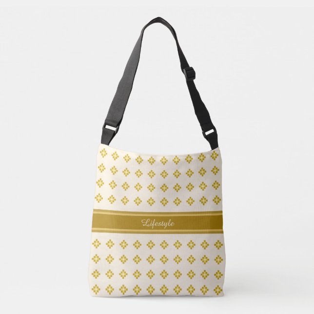 Sac Ajustable Élégant doré et ivoire (Devant)