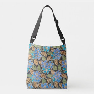Sac Ajustable Élégant Fleur Bleu Périwinkle Floral Classic