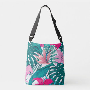 Sac Ajustable Elégant Hibiscus Tropical Fleurs et Feuilles