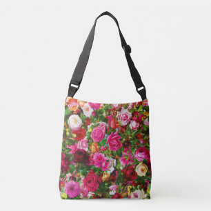 Sac Ajustable Élégant jardin fleuri Vintage Rose