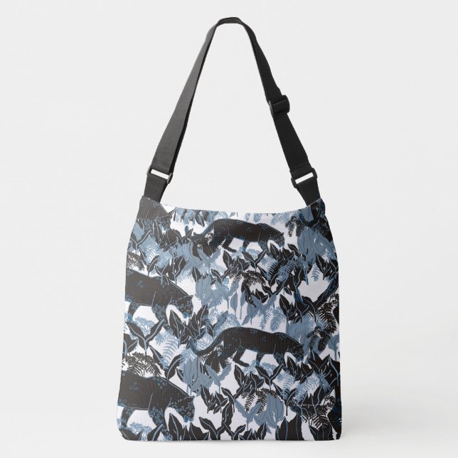 Sac Ajustable Élégant léopard noir dans la jungle (Devant)