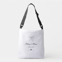 Élégant Nœud & Cœur Design Personnalisé Mariage