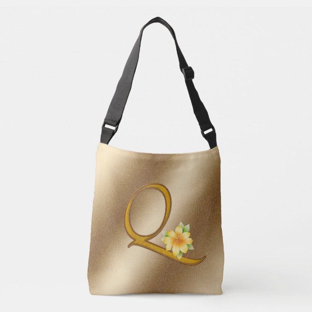 Sac Ajustable Élégant or floral Q (Devant)