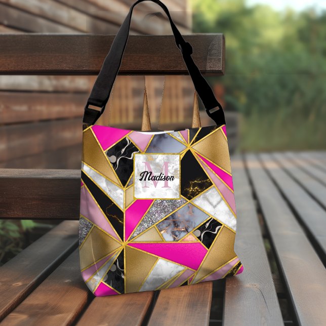 Sac Ajustable Élégant rose abstrait (Créateur téléchargé)