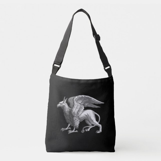 Sac Ajustable Elégant Silver Grey / Grey Griffin Légendaire Bête (Devant)