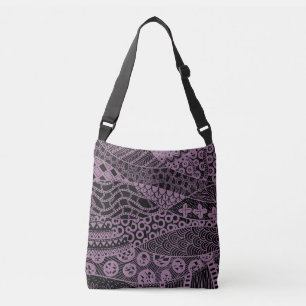 Sac Ajustable Élégant violet géométrique Abstrait Motif tribal