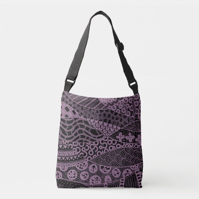 Sac Ajustable Élégant violet géométrique Abstrait Motif tribal (Devant)