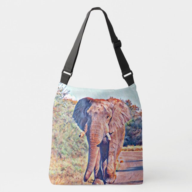 Sac Ajustable éléphant aquarell (Devant)