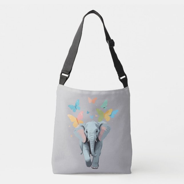 Sac Ajustable Eléphant peinture vectorielle adorable jeu animal  (Devant)