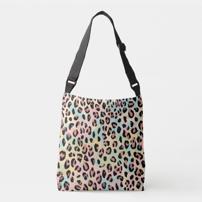 Sac Ajustable Empreinte de léopard Pastel coloré (Devant)