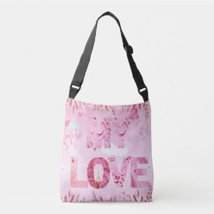 Sac Ajustable Enchanter le thème rose MON AMOUR typographique Fo
