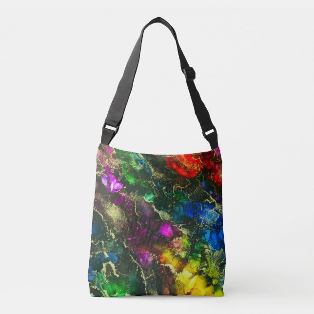 Sac Ajustable Encre d'alcool psychédélique Peinture Abstraite (Devant)