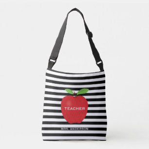 Sac Ajustable Enseignant moderne Rouge Pomme horizontale bande