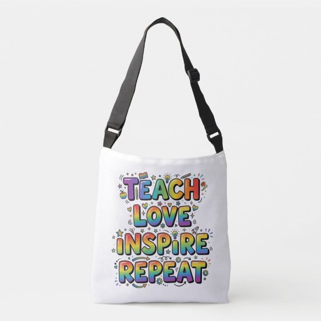 Sac Ajustable Enseignement Personnalisé Aimer Inspirer Répéter E (Devant)