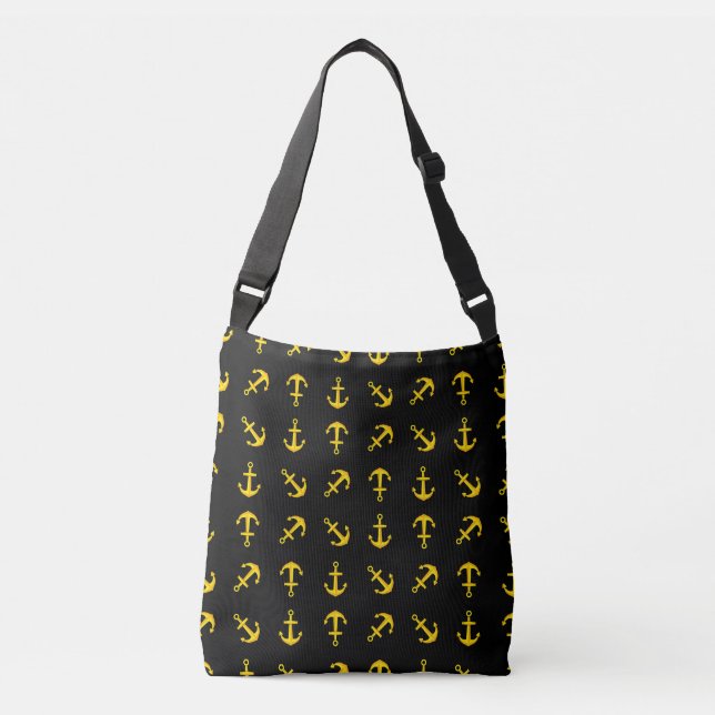 Sac Ajustable Ensemble d'Ancres en bateau doré (Devant)