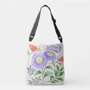 Sac Ajustable Ensemble de fleurs peintes en aquarelle