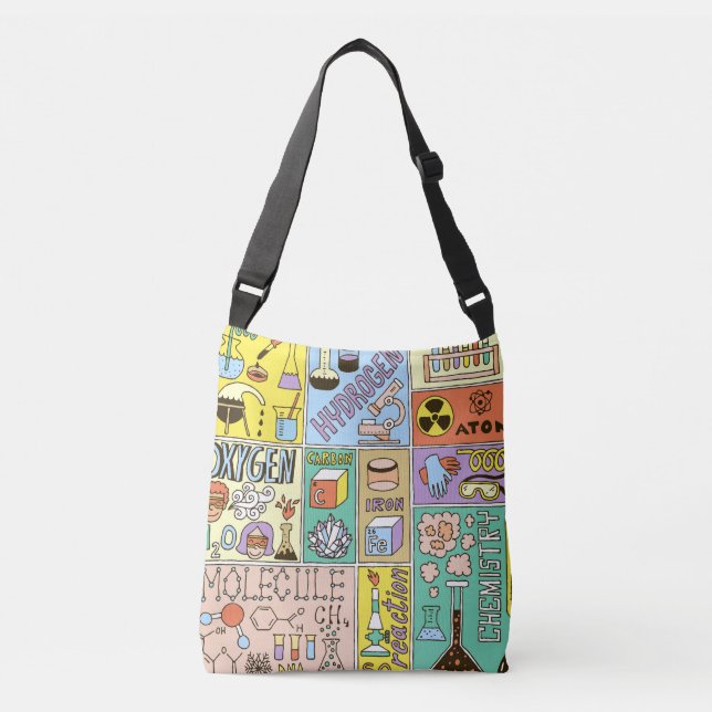 Sac Ajustable Ensemble d'illustrations Vintages de la chimie (Devant)