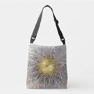 Sac Ajustable Épanouissement avec fleur fractale abstraite moder