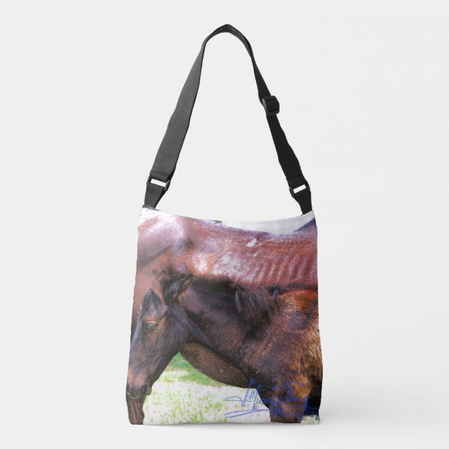 Sac Ajustable Épaule croisée fourre-tout de chevaux sauvages (Devant)