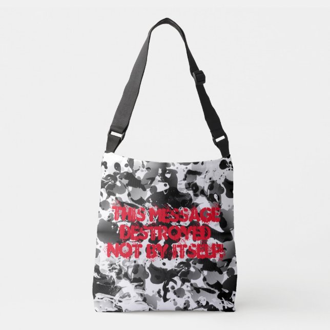 Sac Ajustable ÉPAULES D'ENCRE Noir & Blanc motif transparent (Devant)