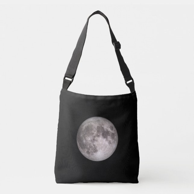 Sac Ajustable Espace noir pleine lune (Devant)