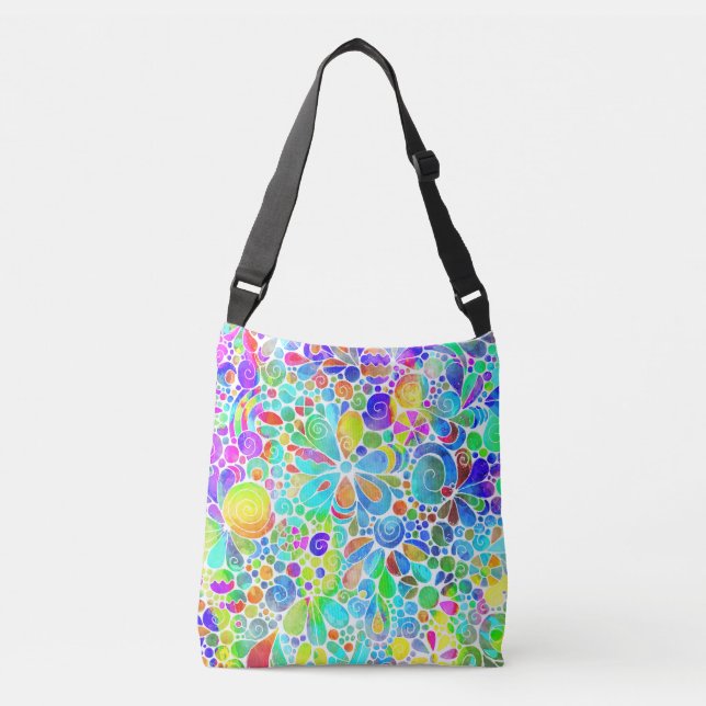 Sac Ajustable Esquisse Imaginaire Art - Fleurs Abstraites 2 (Devant)