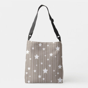Sac Ajustable Étoiles blanches en beige, points et rayures