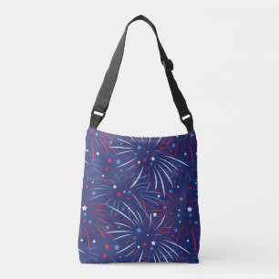 Sac Ajustable Étoiles bleues blanches rouges de feux d'artifice